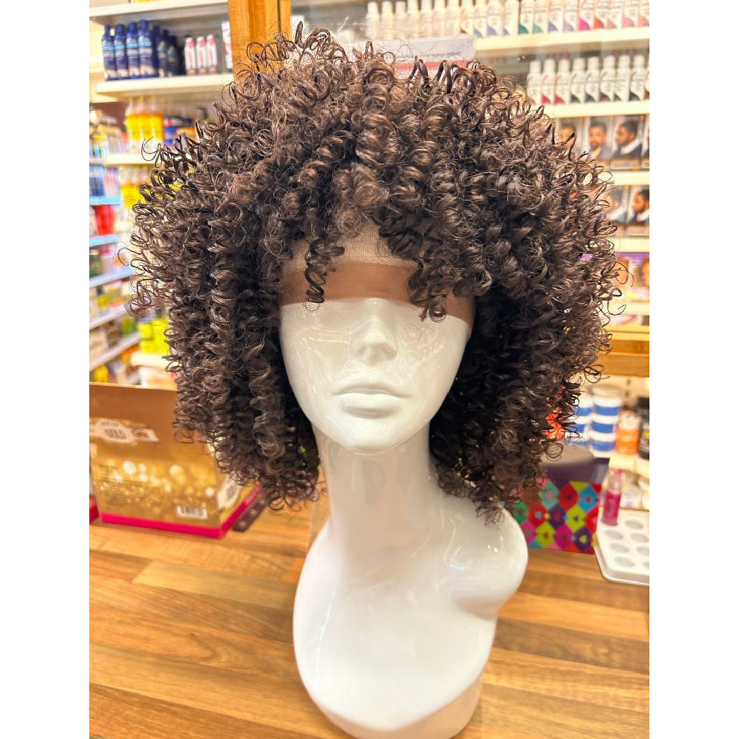 Cookie - 14" Curly Synthetic Wig - Brown