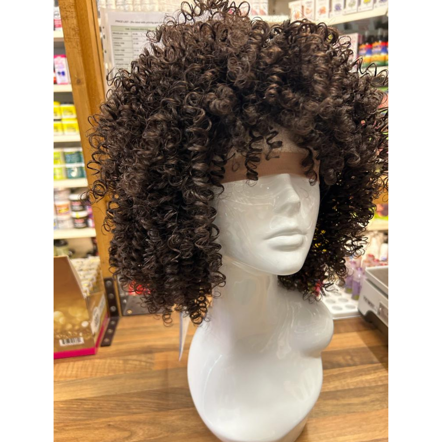 Cookie - 14" Curly Synthetic Wig - Brown