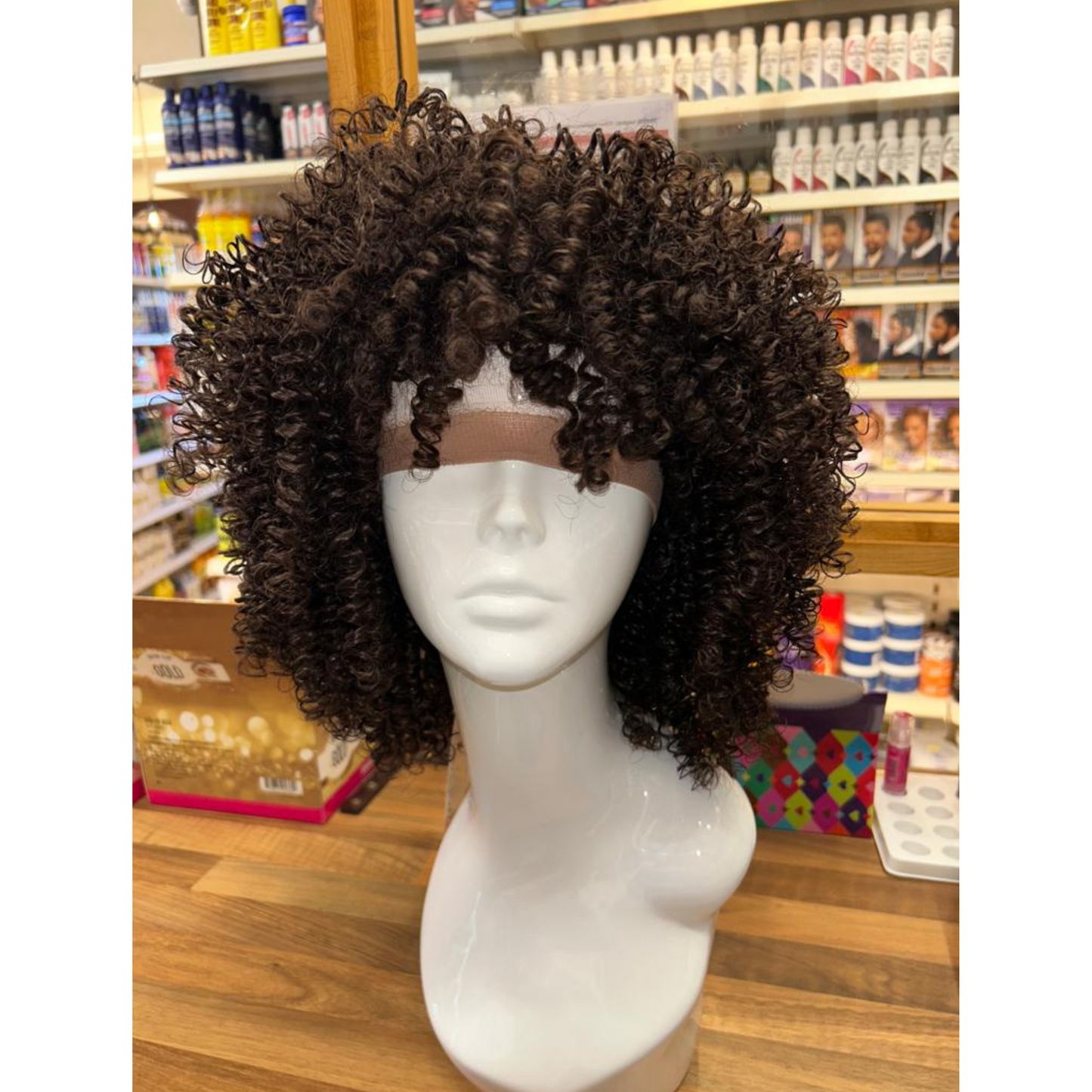 Cookie - 14" Curly Synthetic Wig - Brown