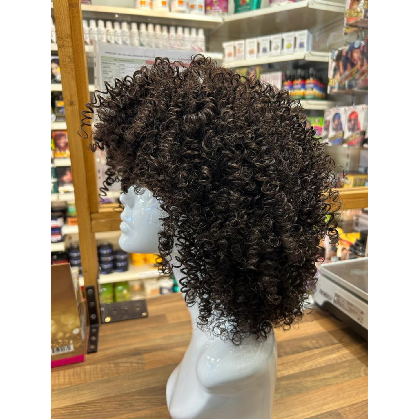 Cookie - 14" Curly Synthetic Wig - Brown