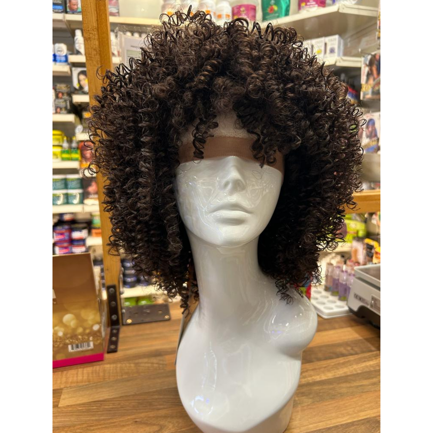 Cookie - 14" Curly Synthetic Wig - Brown