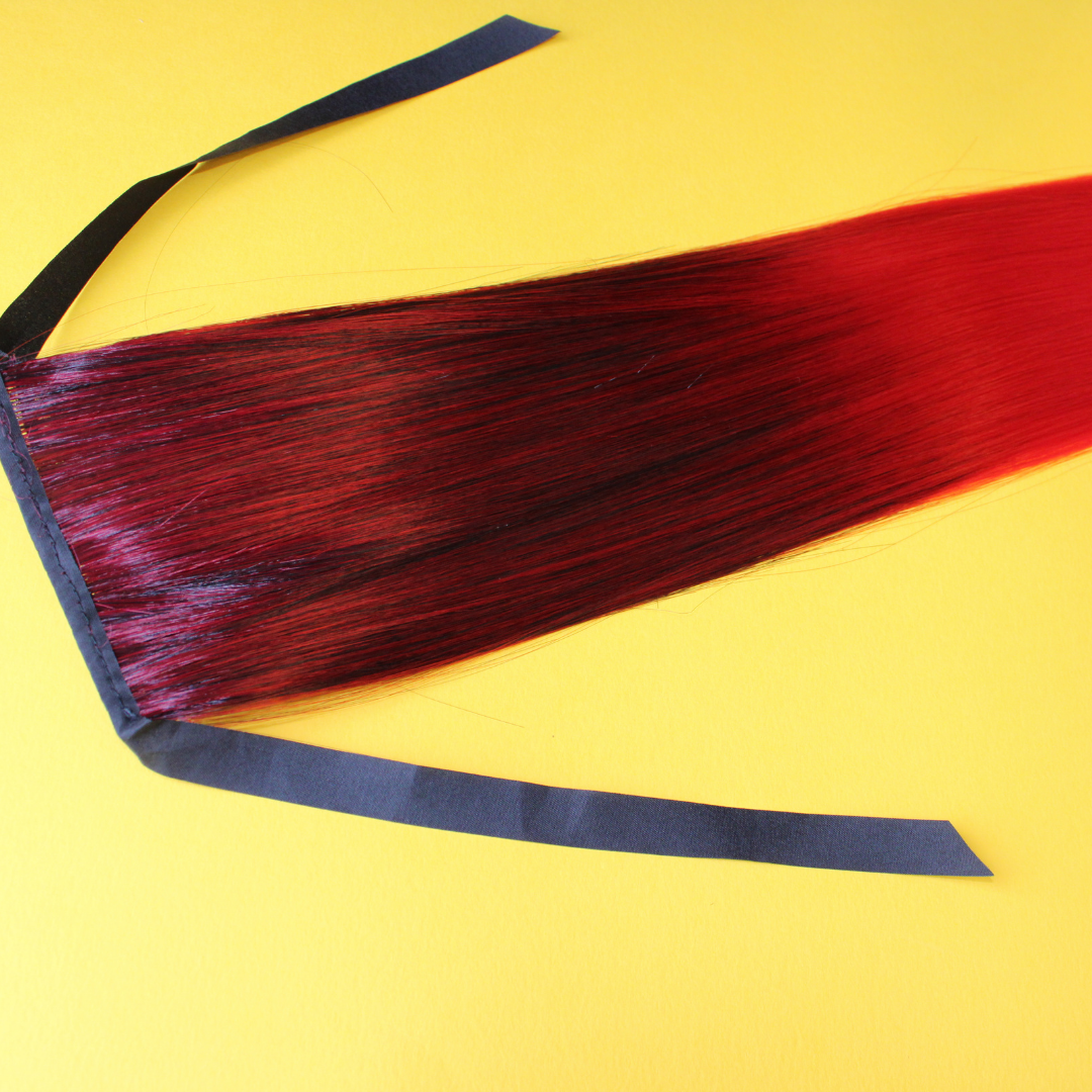 Silky Straight Synthetic Ponytail - Red Ombre - 20"