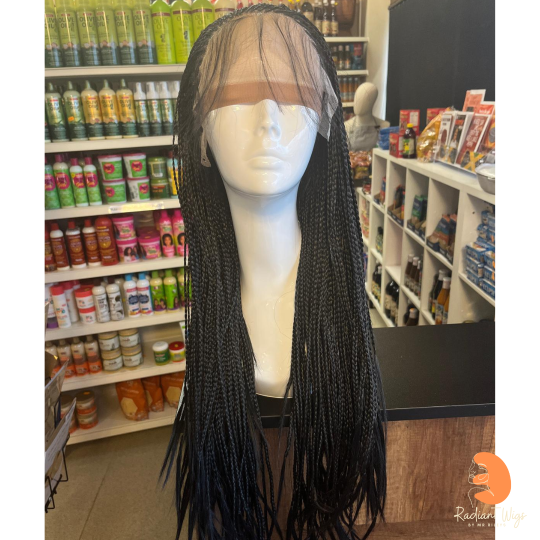 Misha 1 - 27" Braid Synthetic 13*4 Lace Wig - Black
