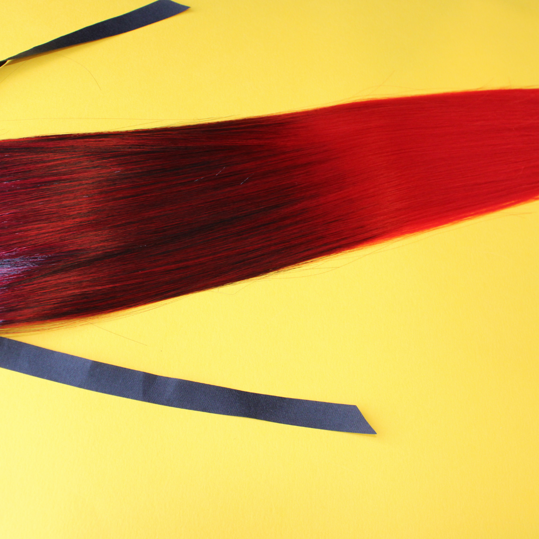 Silky Straight Synthetic Ponytail - Red Ombre - 20"