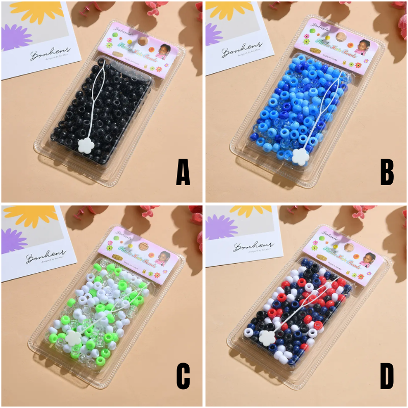 Small Plastic Hair Beads - Braid Accessories