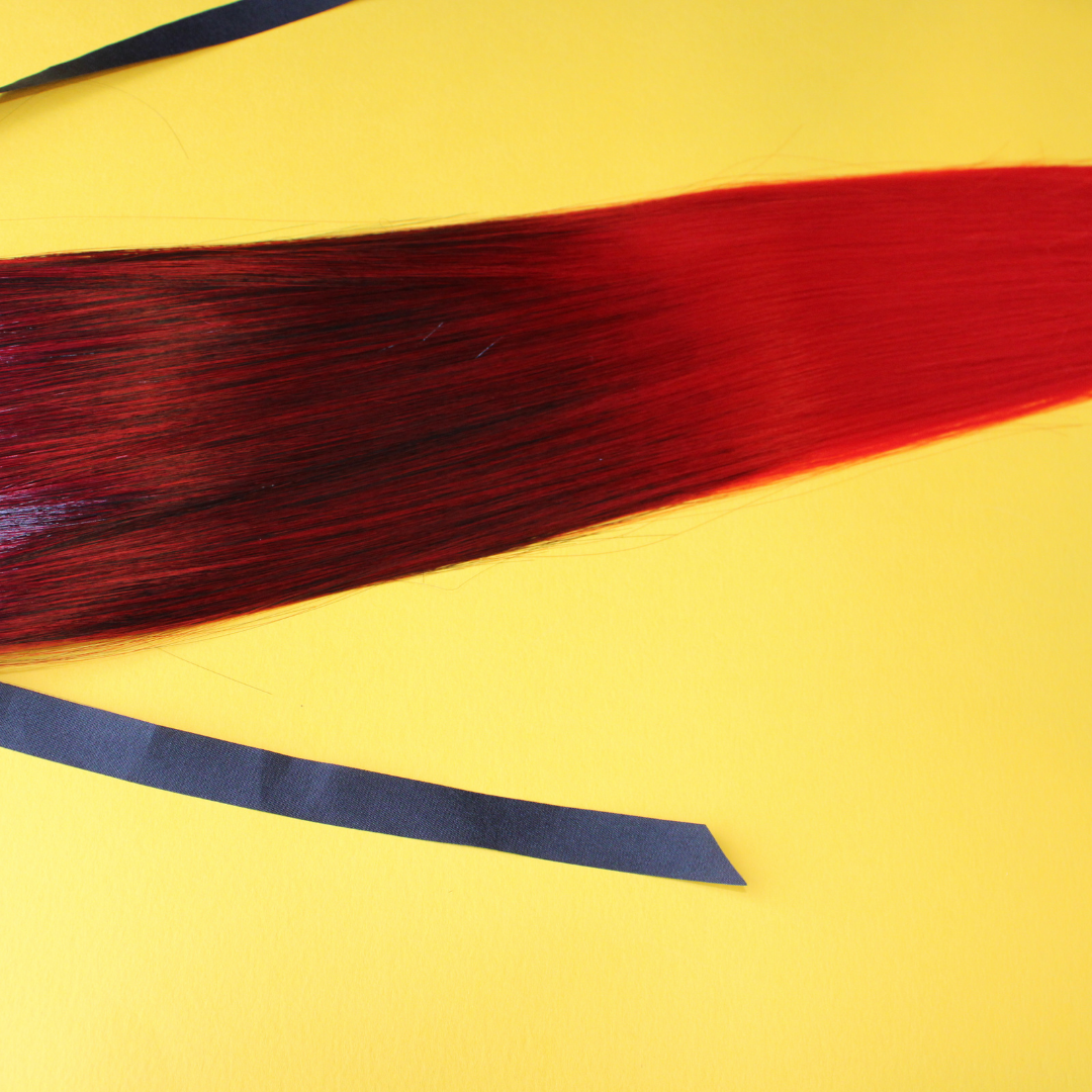 Silky Straight Synthetic Ponytail - Red Ombre - 20"