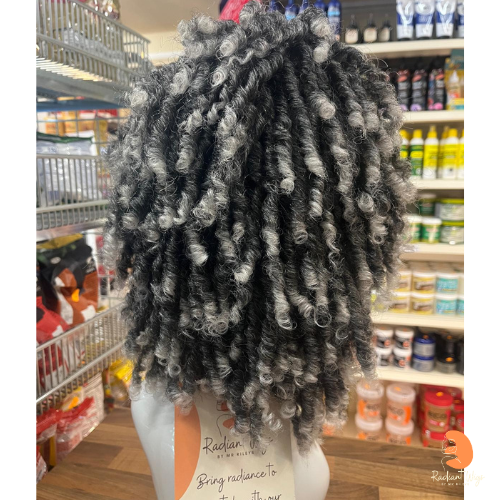 Tyra 4 - 10", Dreadlock Synthetic Wig - Grey Mix