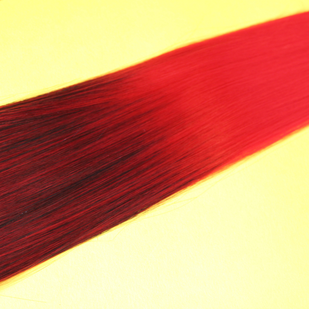 Silky Straight Synthetic Ponytail - Red Ombre - 20"