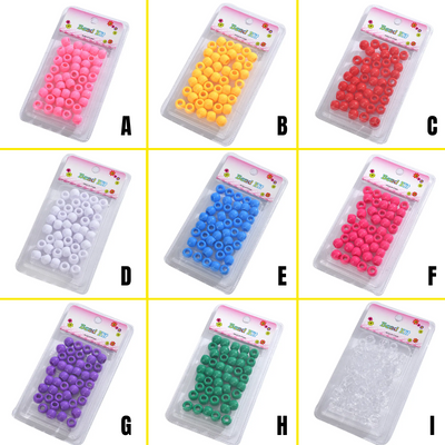 12mm Plastic Hair Beads - Braid Accessories
