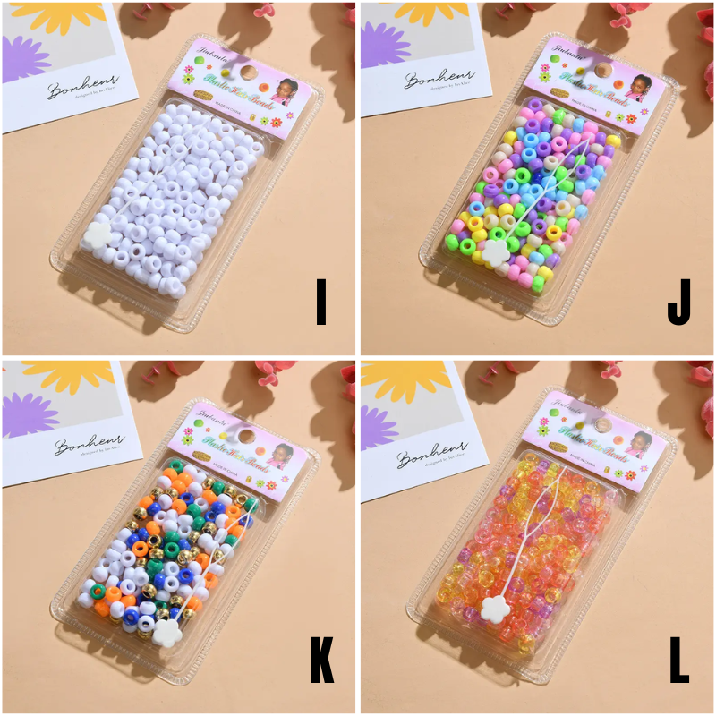 Small Plastic Hair Beads - Braid Accessories
