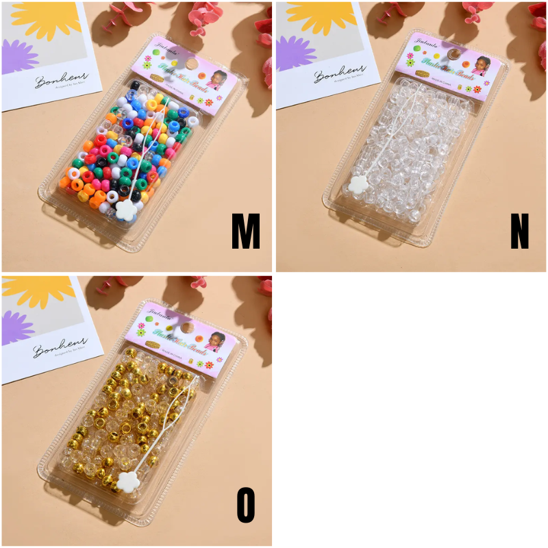 Small Plastic Hair Beads - Braid Accessories