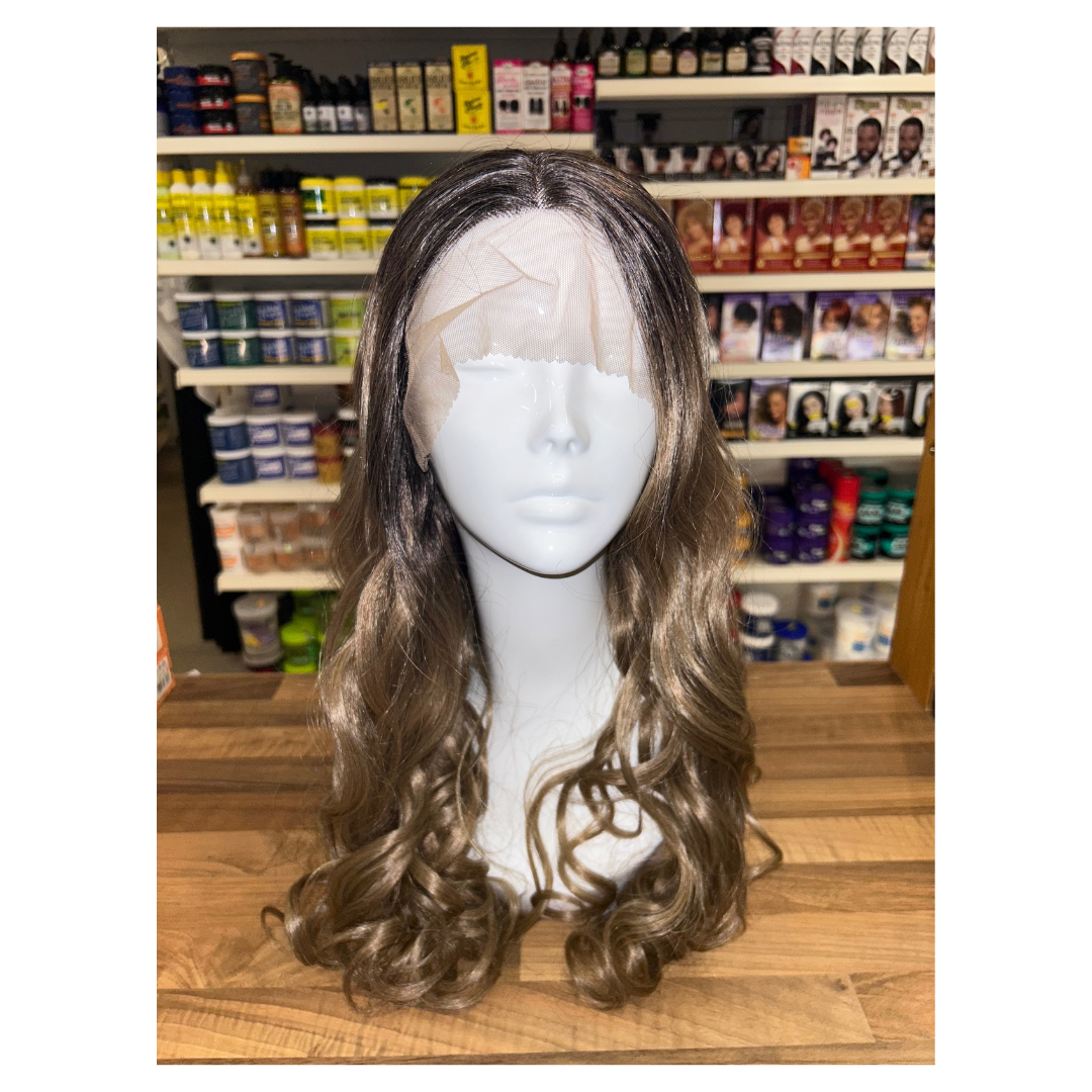 Carmen - 27' Curly Synthetic Wig - Brown Blonde Ombre