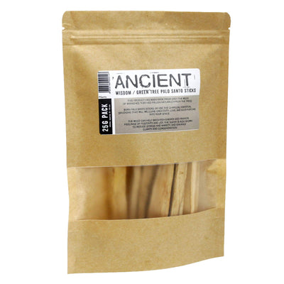 Ancient Wisdom Green Tree Palo Santo Sticks 25g (3-5 Sticks - 8-15cm approx)
