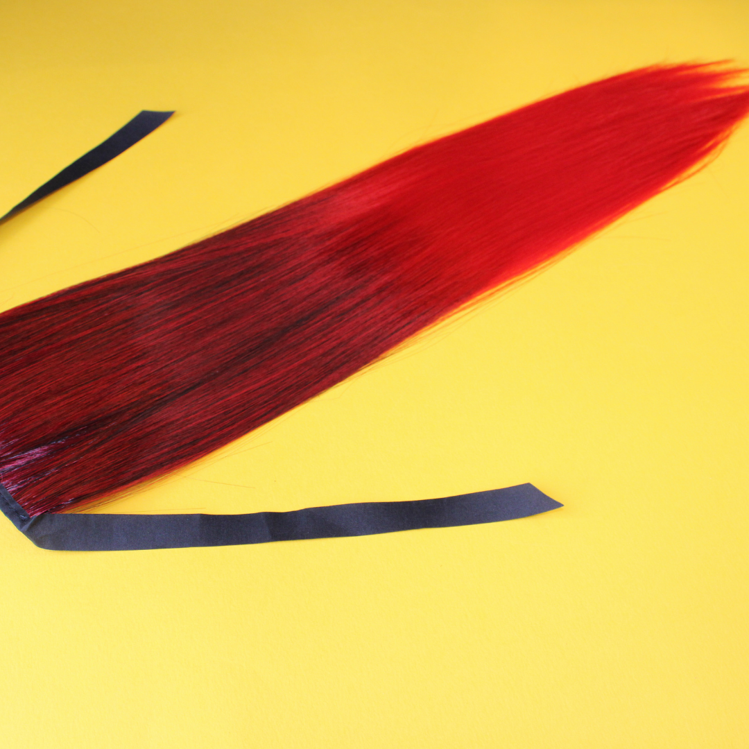Silky Straight Synthetic Ponytail - Red Ombre - 20"