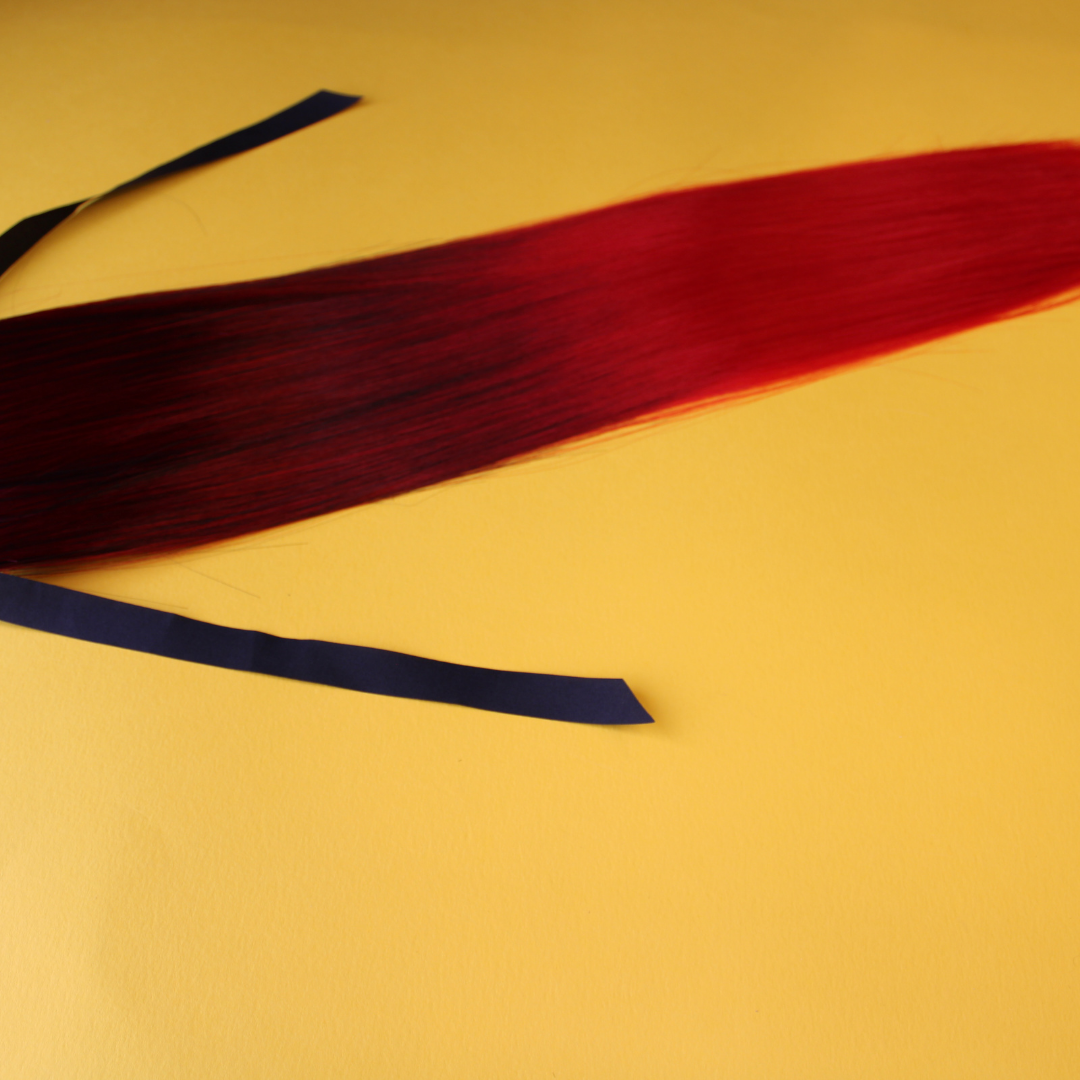 Silky Straight Synthetic Ponytail - Red Ombre - 20"