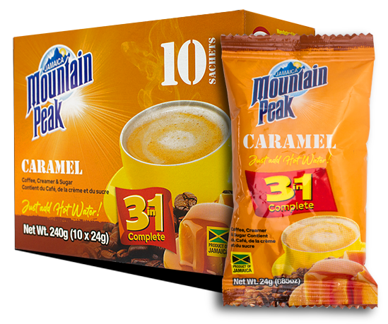 Jamaican Mountain Peak Caramel Coffee - 3 in 1 (10 Sachets)