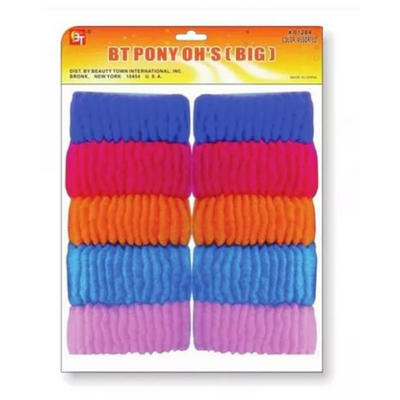 BT Big Pony Hair Bands - Assorted #01284