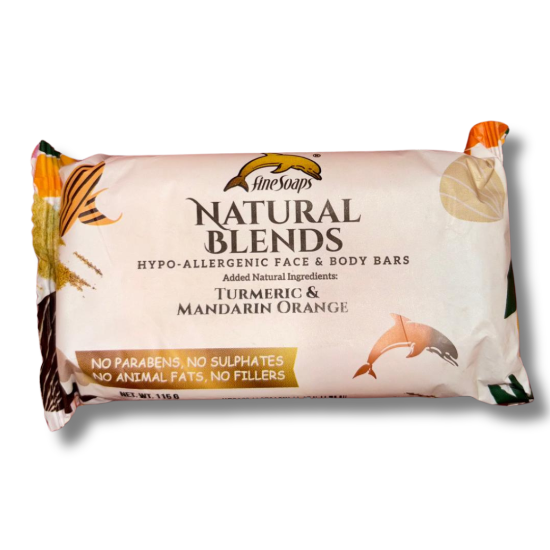 Fine Soaps - Natural Blends - Turmeric & Mandarin Orange Soap Bar 115g