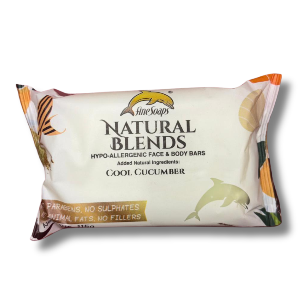 Fine Soaps - Natural Blends - Cool Cucumber Soap Bar 115g caribbean soap