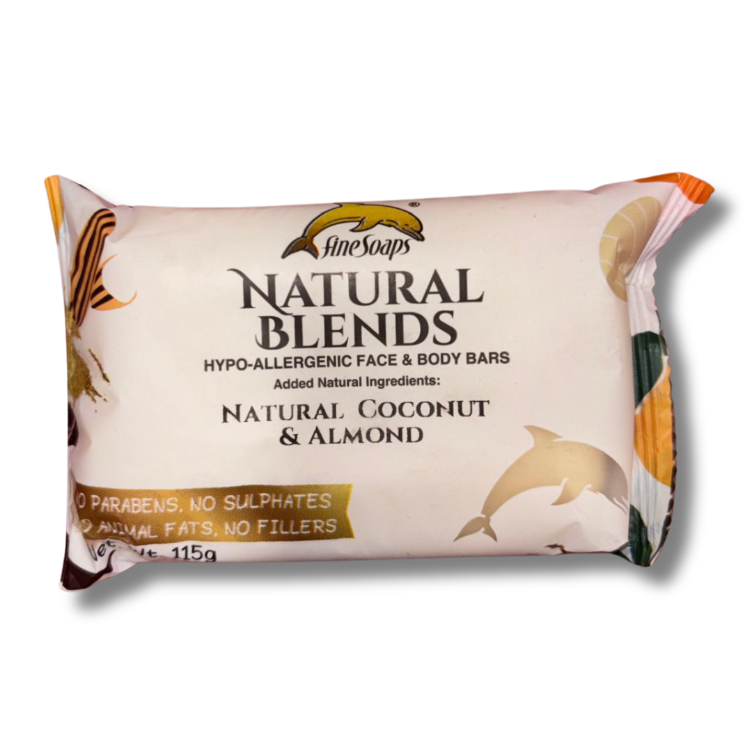 Fine Soaps - Natural Blends - Natural Coconut & Almond Soap Bar 115g