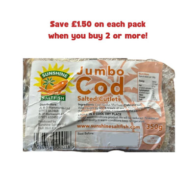 Jumbo Cod Salted Cutlets 350g