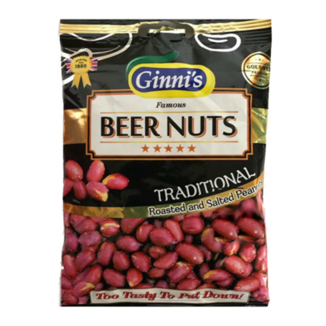 Ginni's Beer Nuts Traditional Roasted and Salted Peanuts 90g