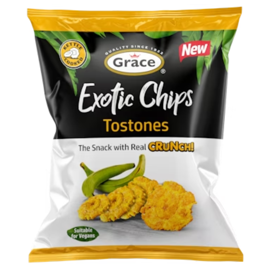 Grace Exotic Tostones Plantain Chips 75g – Afro-Caribbean Snack