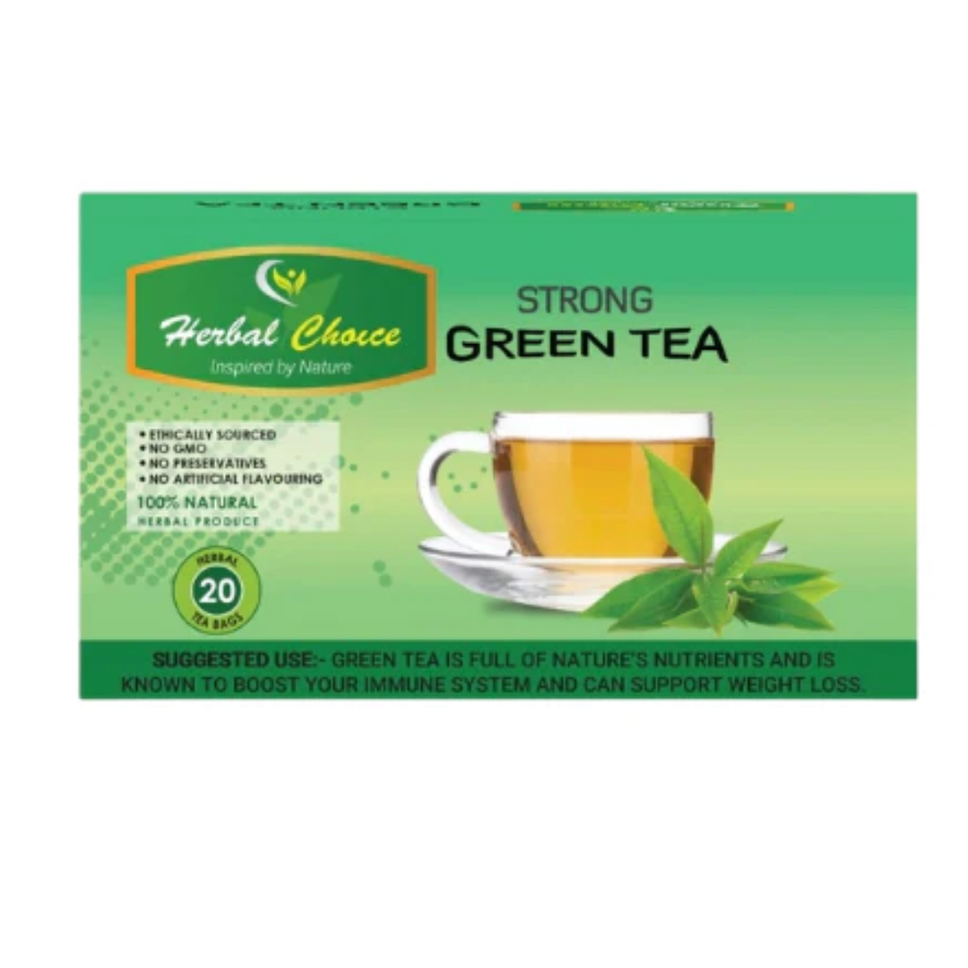 Herbal Choice Strong Green Tea 20 Teabags – Natural Antioxidant Herbal Tea