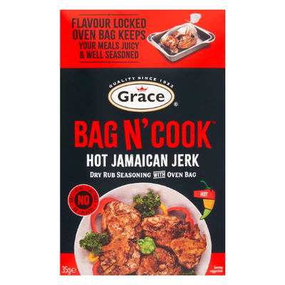 Grace Bag N' Cook Hot Jerk Seasoning 35G