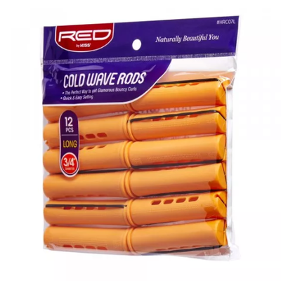Red by Kiss Cold Wave Rods | Long | 3/4" Diameter | 12pcs (HRC07L)