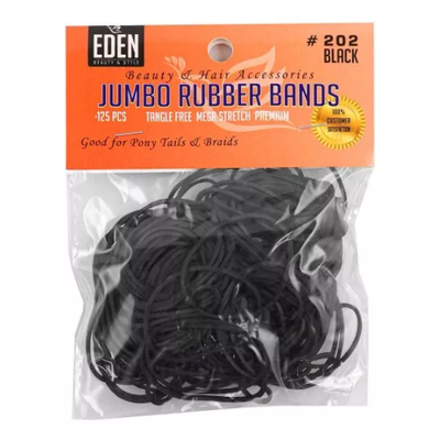 Eden Jumbo Rubber Bands - Black (#202)