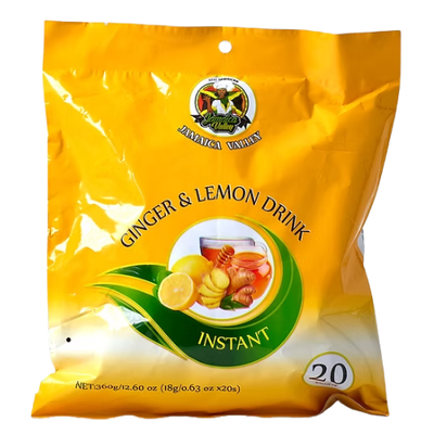 Jamaica Valley Instant Ginger & Lemon Tea 360g - 20 Tea Bags