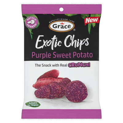 Grace Exotic Purple Sweet Potato Chips 75g – Vegan Afro-Caribbean Snack