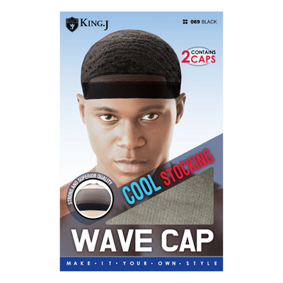 King J Cool Stocking Wave Cap - Black #069