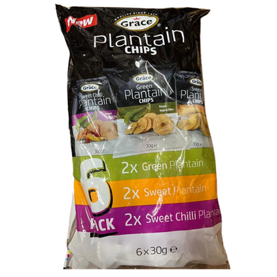 Grace Plantain Chips Multi Pack 6 x30g
