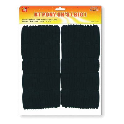 BT Big Pony Hair Bands - Black #01281