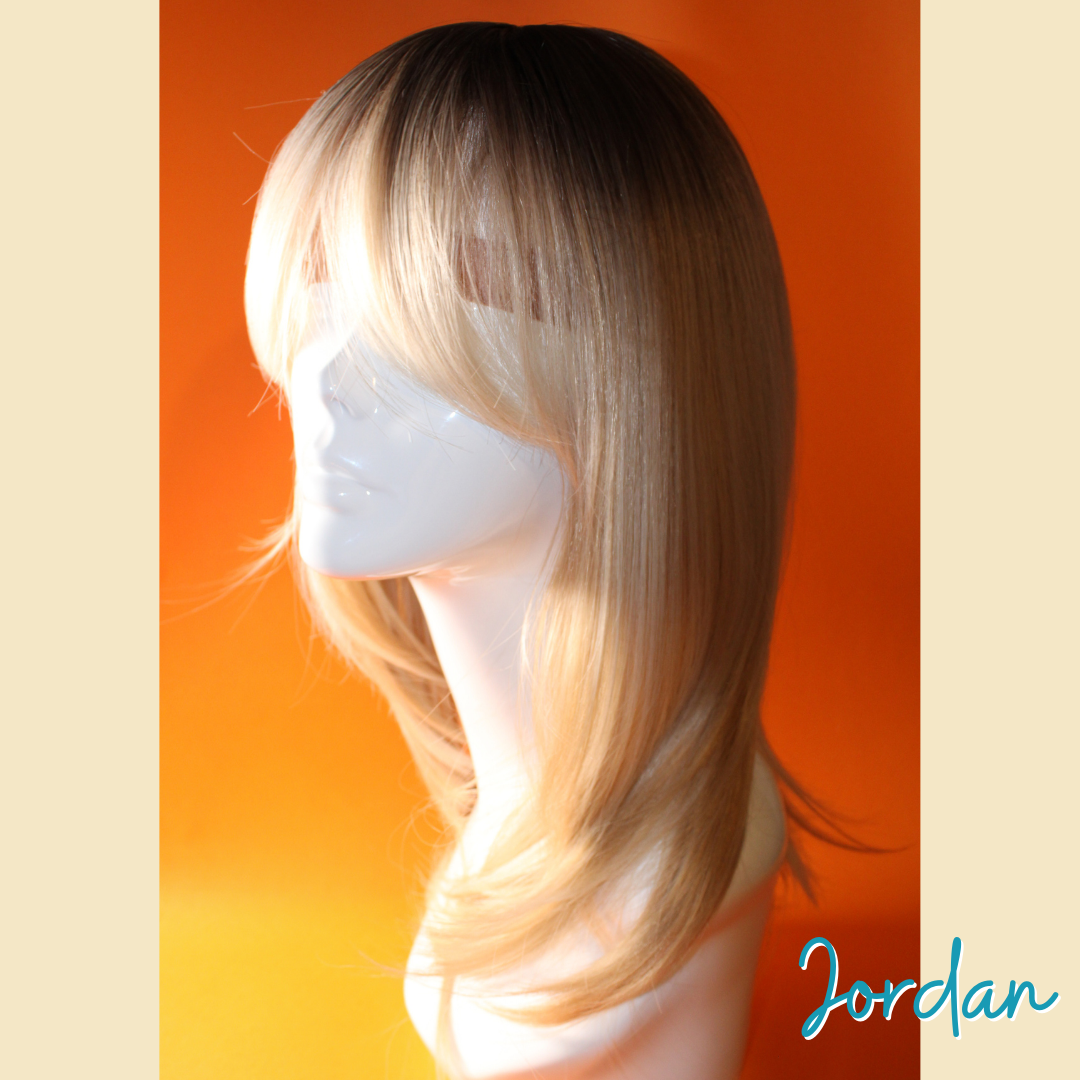 Jordan - 19' Straight Layered Synthetic Wig - Blonde with Brown Roots