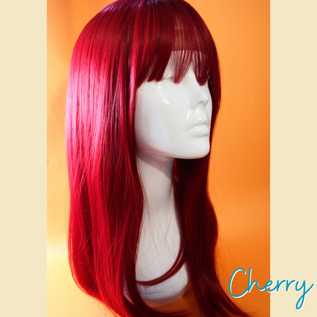 Cherry - 21' Straight Synthetic Wig - Red Wine