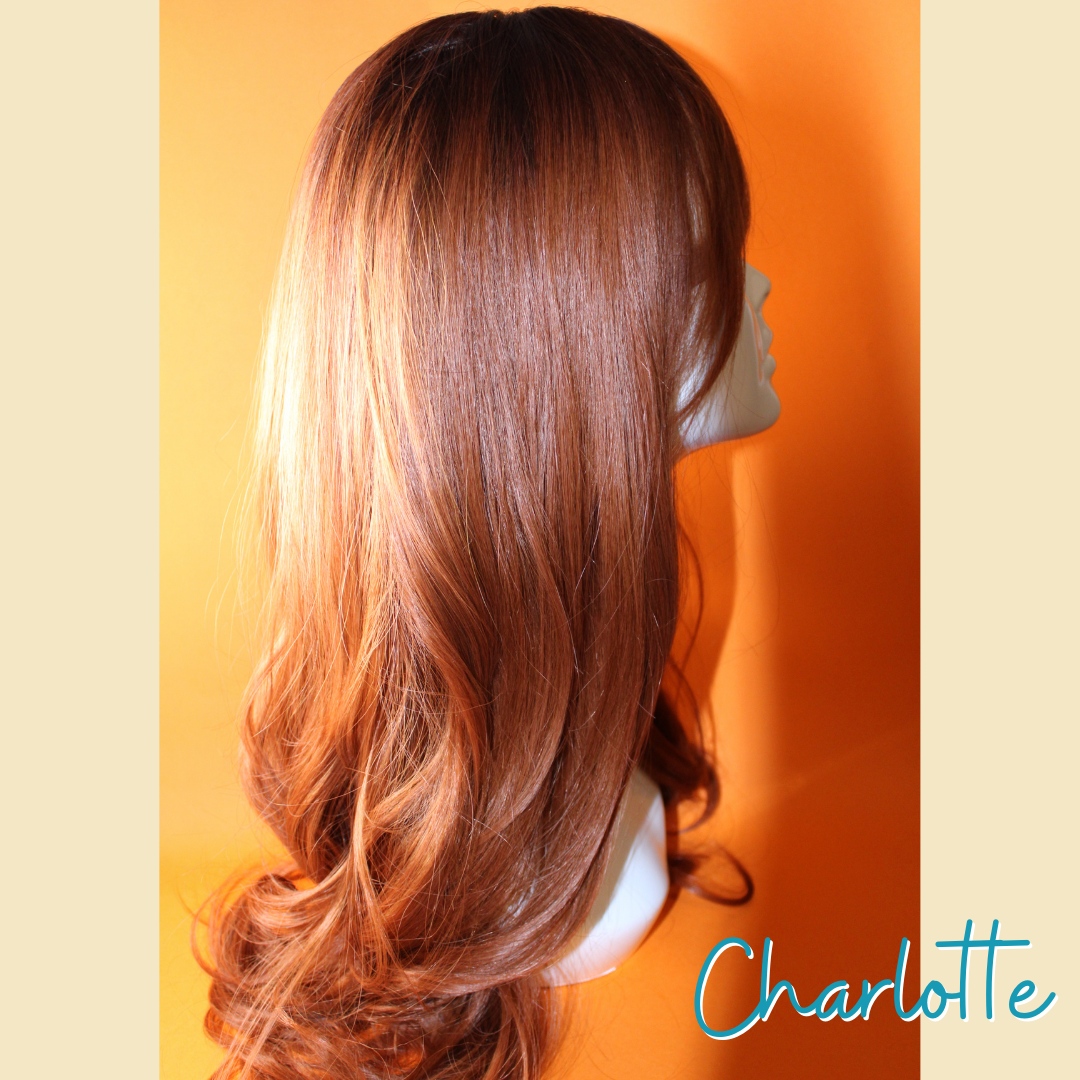 Charlotte - 26' - Loose Wave Synthetic Wig - Orange Brown