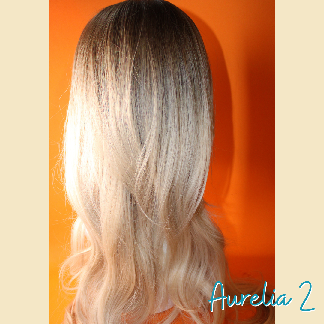 Aurelia 2 - 26' Loose Wave Synthetic Wig - Blonde with Ash Brown Roots
