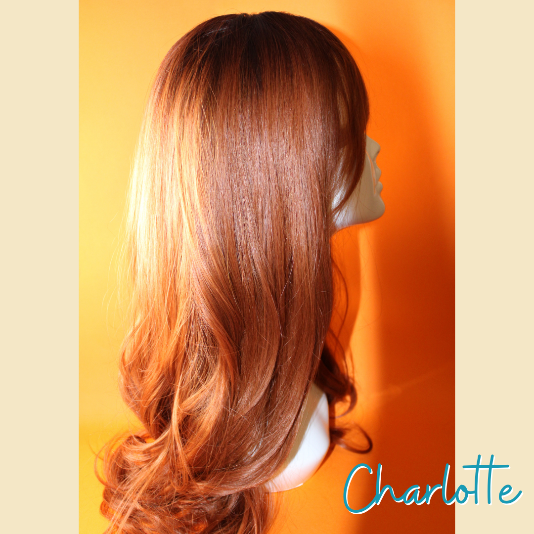Charlotte - 26' - Loose Wave Synthetic Wig - Orange Brown