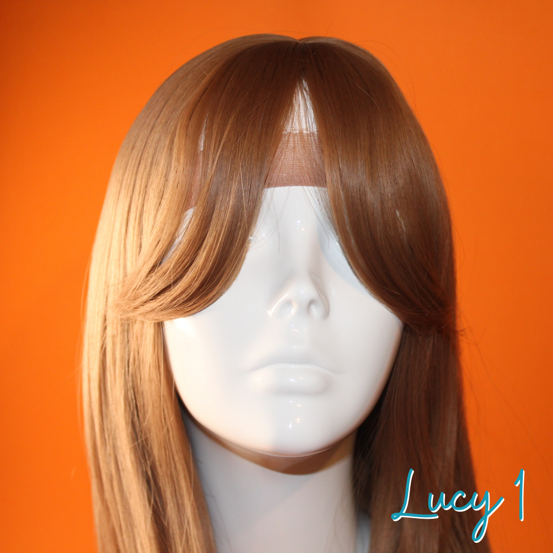 Lucy 1 - 23', Straight Layered, Synthetic Wig - Strawberry Blonde