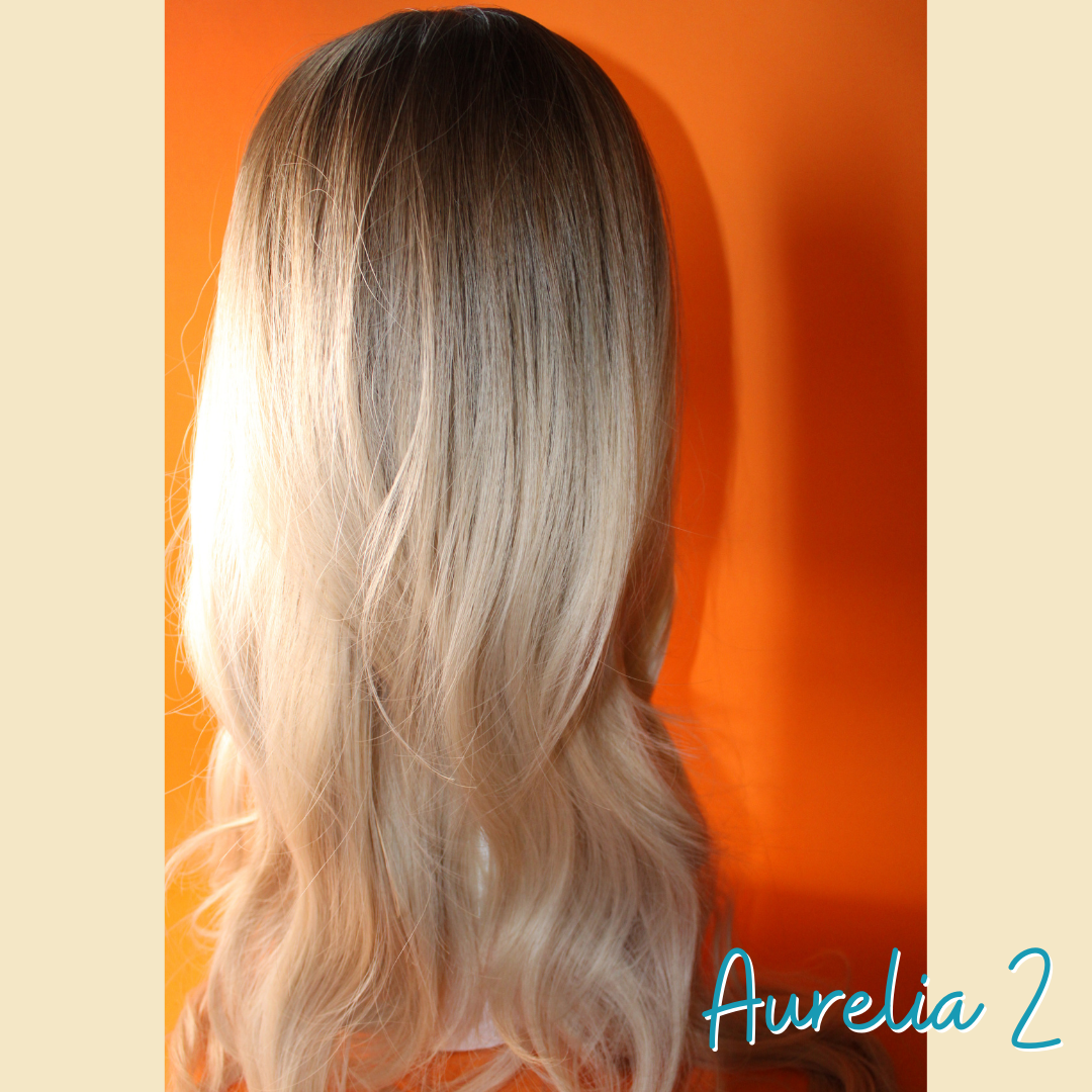 Aurelia 2 - 26' Loose Wave Synthetic Wig - Blonde with Ash Brown Roots