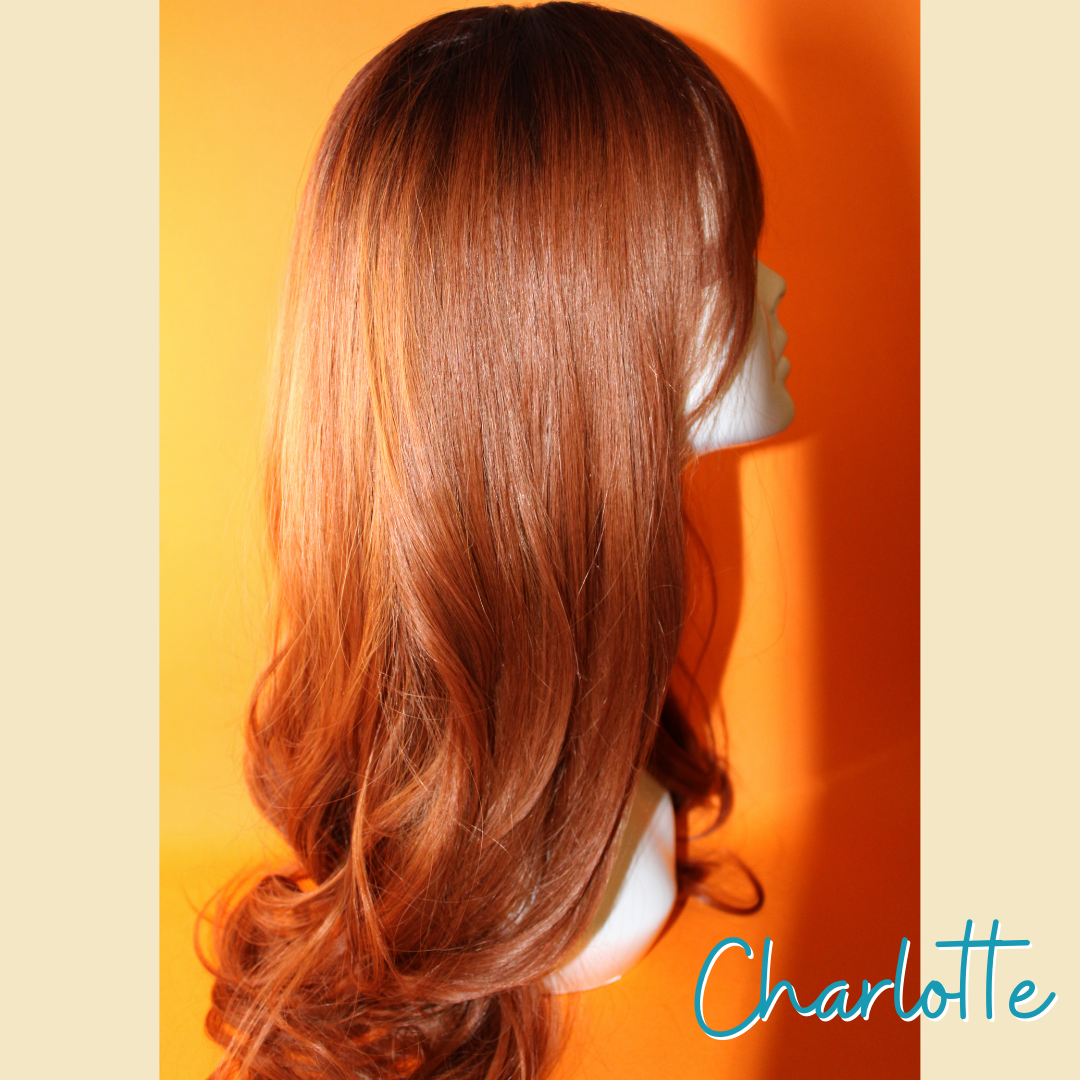 Charlotte - 26' - Loose Wave Synthetic Wig - Orange Brown