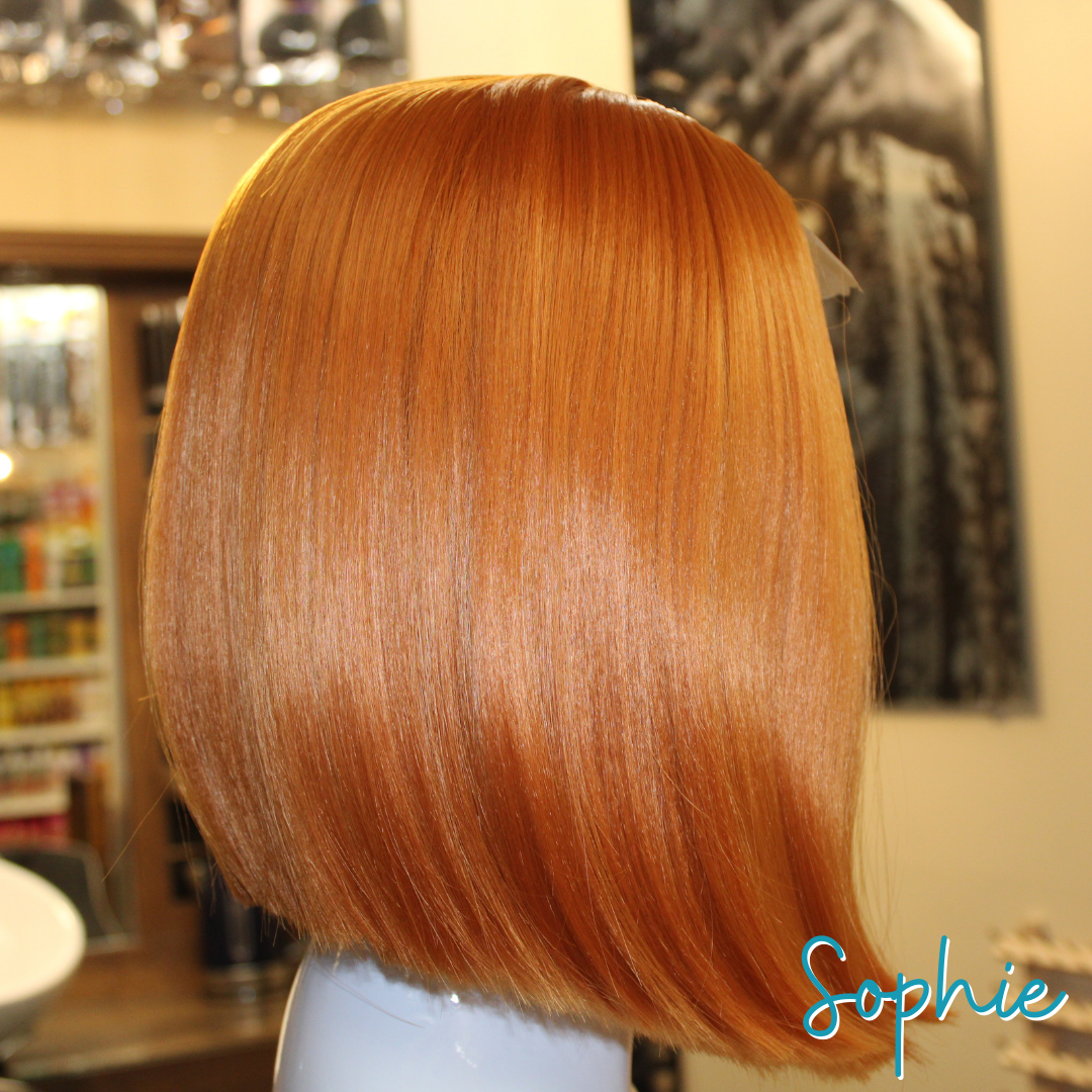 Sophie, 12', Straight Bob, Synthetic Wig - Orange