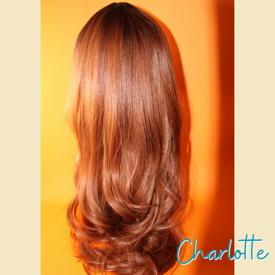 Charlotte - 26' - Loose Wave Synthetic Wig - Orange Brown