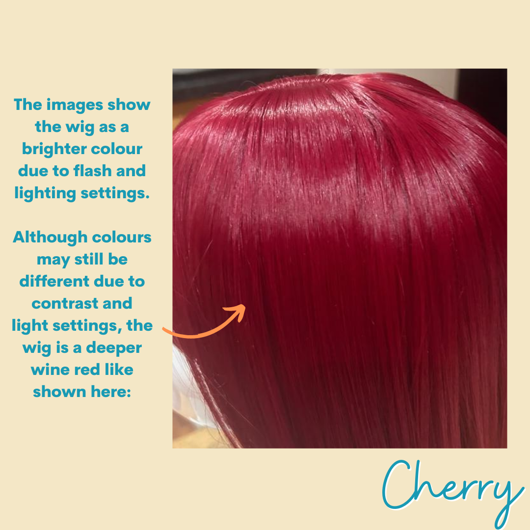 Cherry - 21' Straight Synthetic Wig - Red Wine