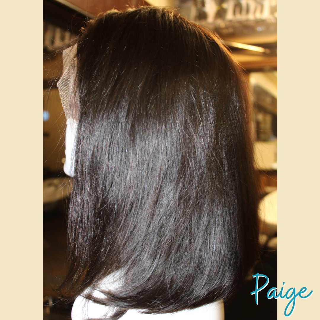 Paige- 12', Straight, Human Hair Wig - Natural