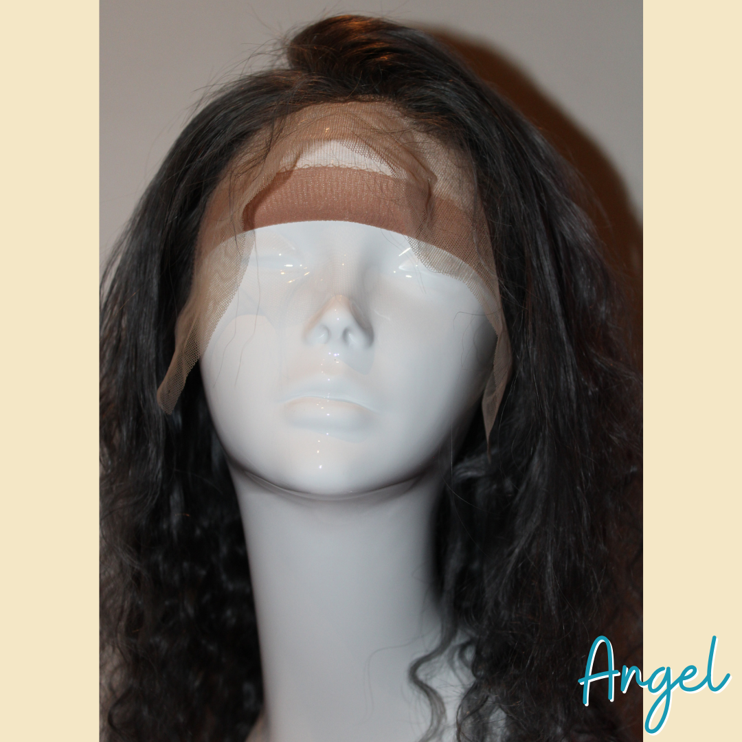 Angel - 17', Wave, Human Hair Wig - Grey