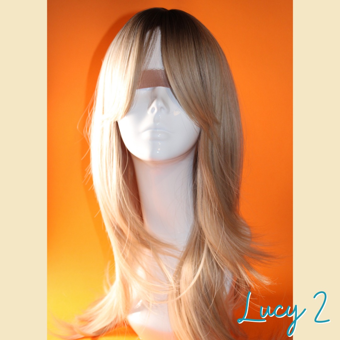 Lucy 2 - 23', Straight Layered, Synthetic Wig - Blonde